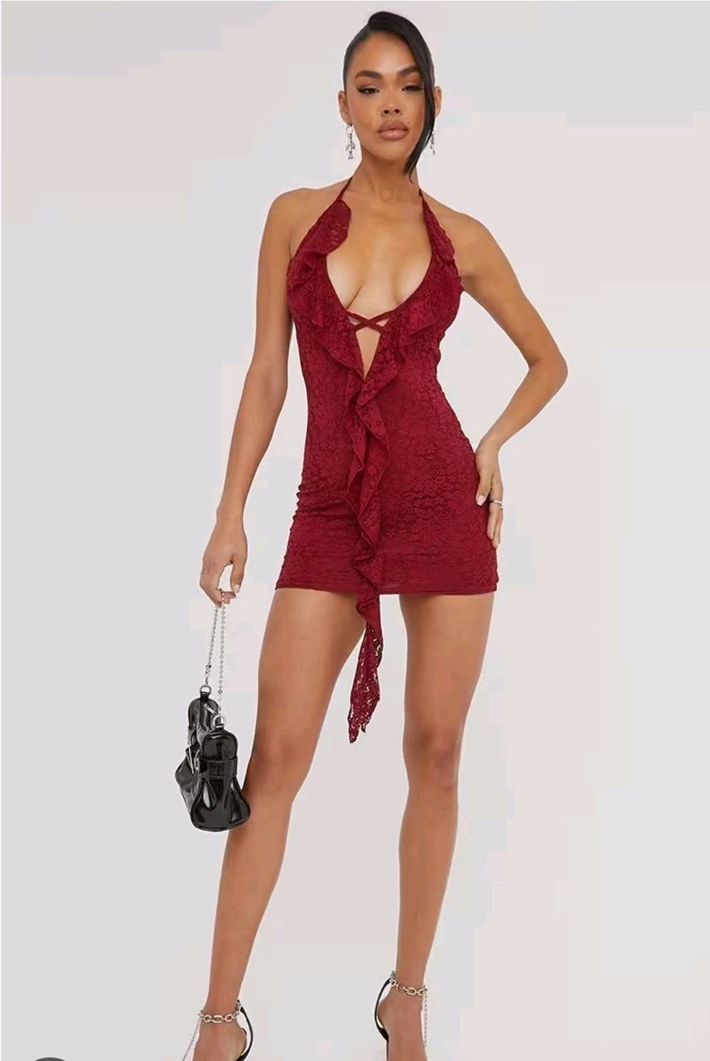 Vestido Halter Volantes Soho