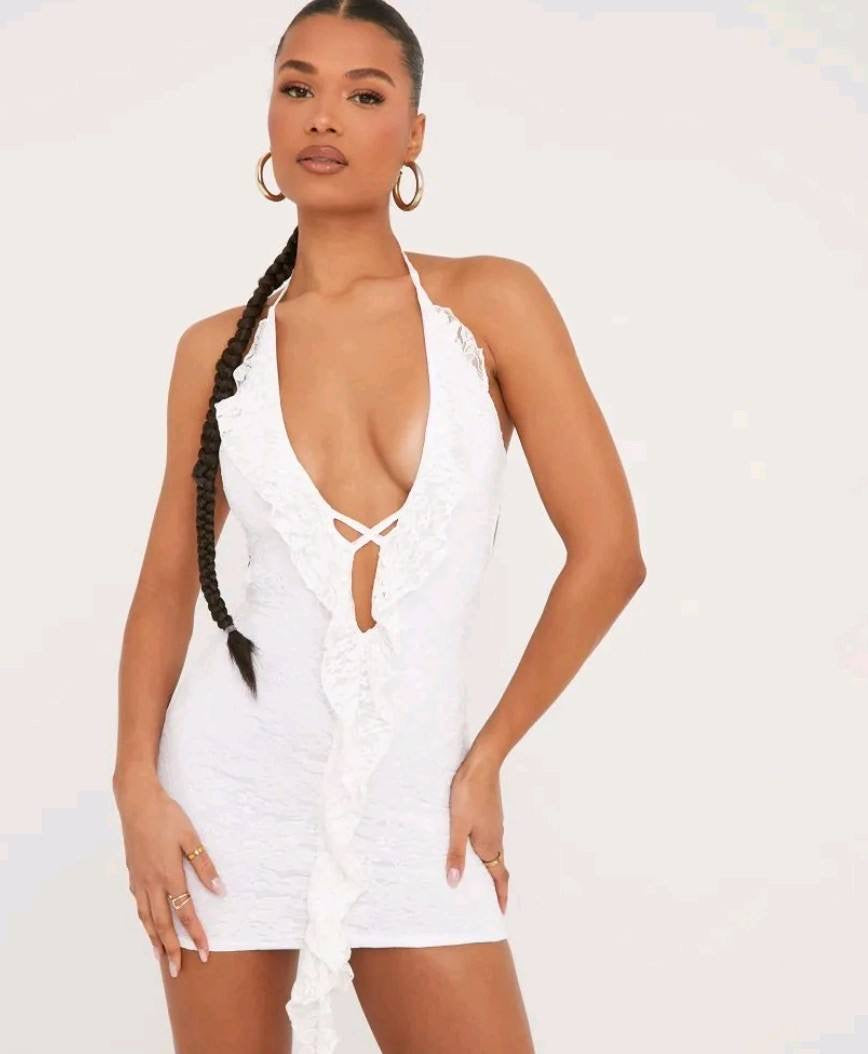 Vestido Halter Volantes Soho