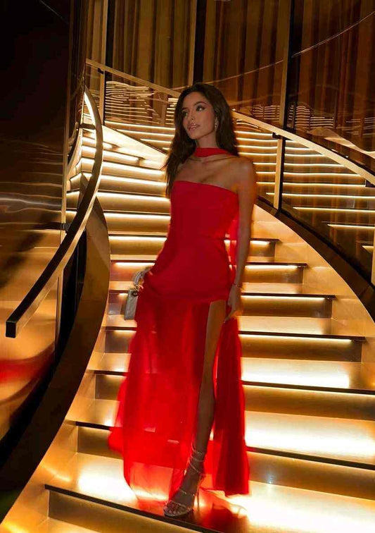 Vestido "Eclipse Nocturno" Maxi Strapless Envolvente