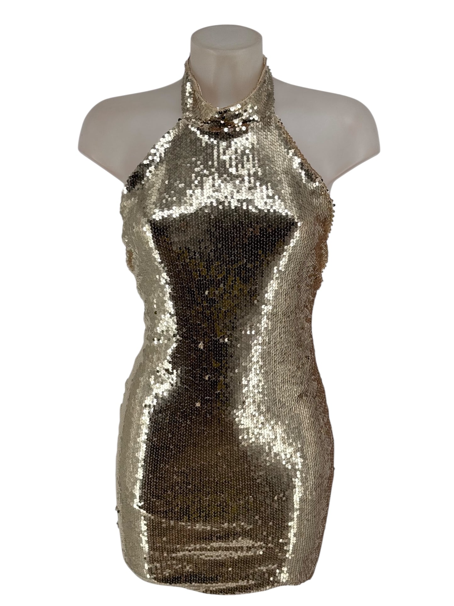 Vestido Mónaco Halter Lentejuelas