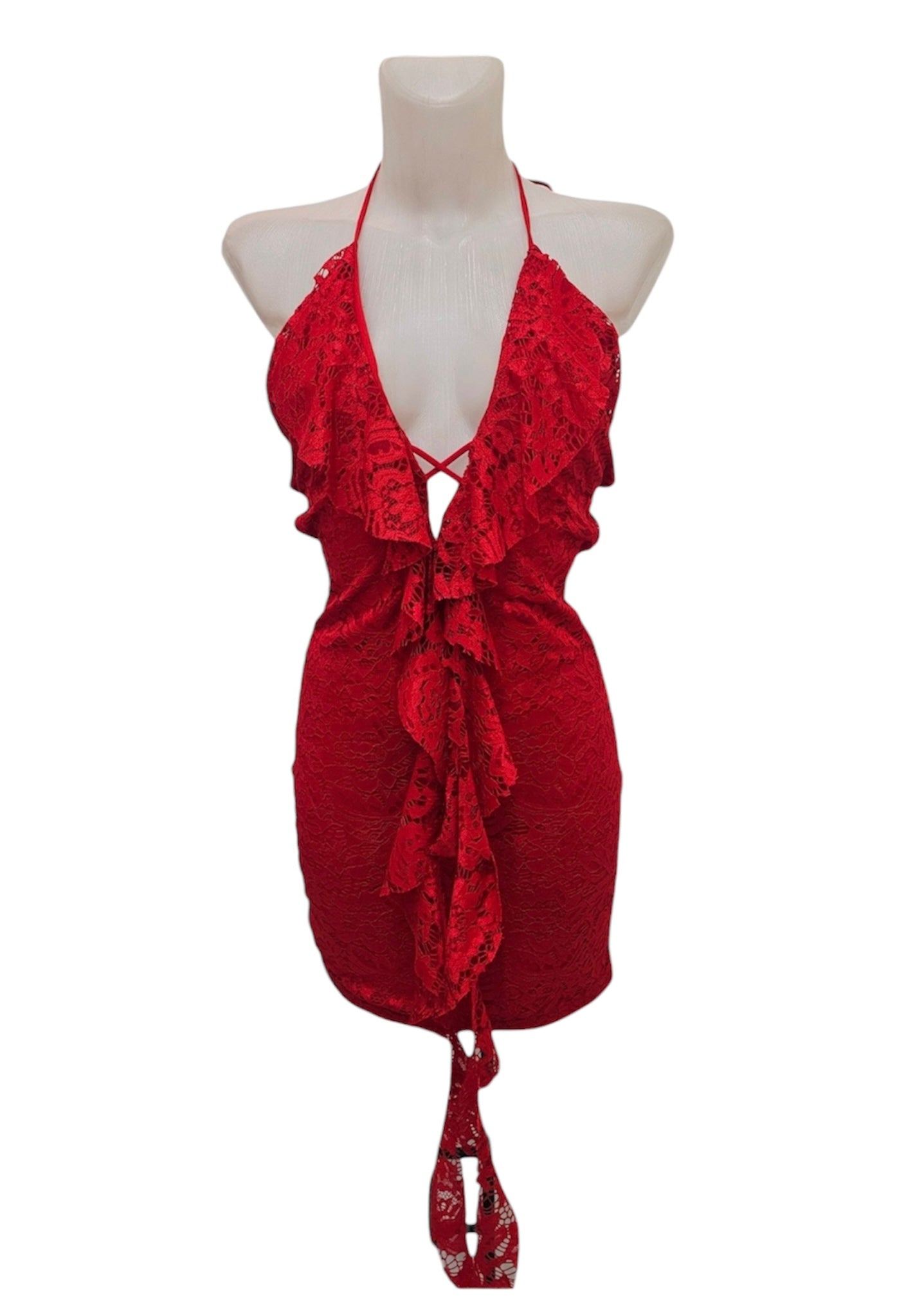 Vestido Halter Volantes Soho