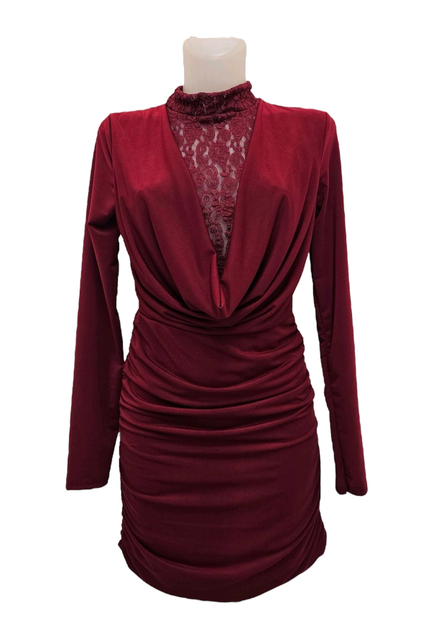 Vestido Drapeado Encaje Milano