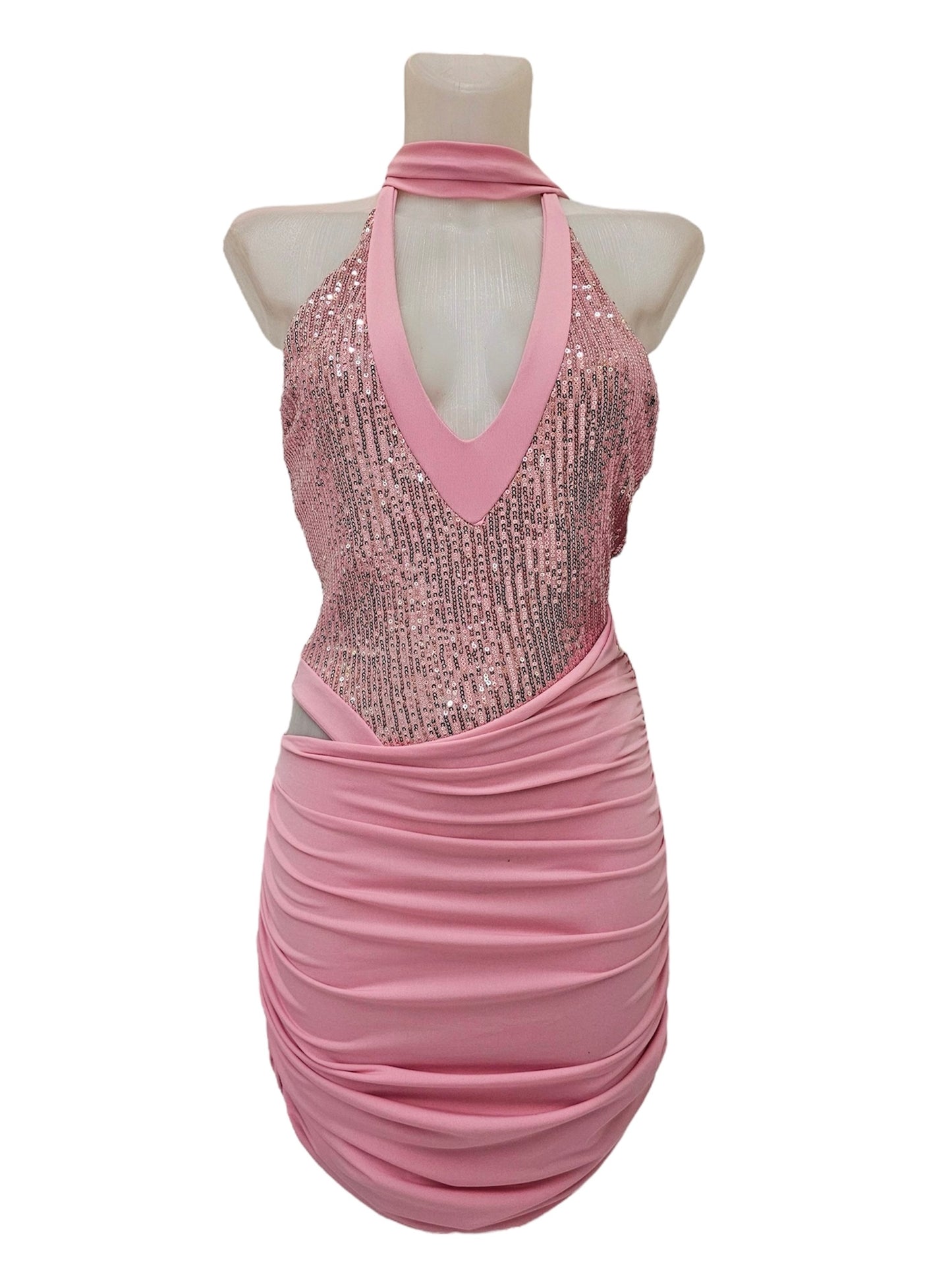 Vestido Halter Lentejuelas Dublin