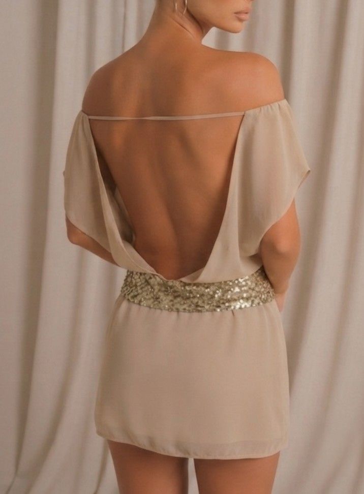 Vestido Corto Con Lentejuela