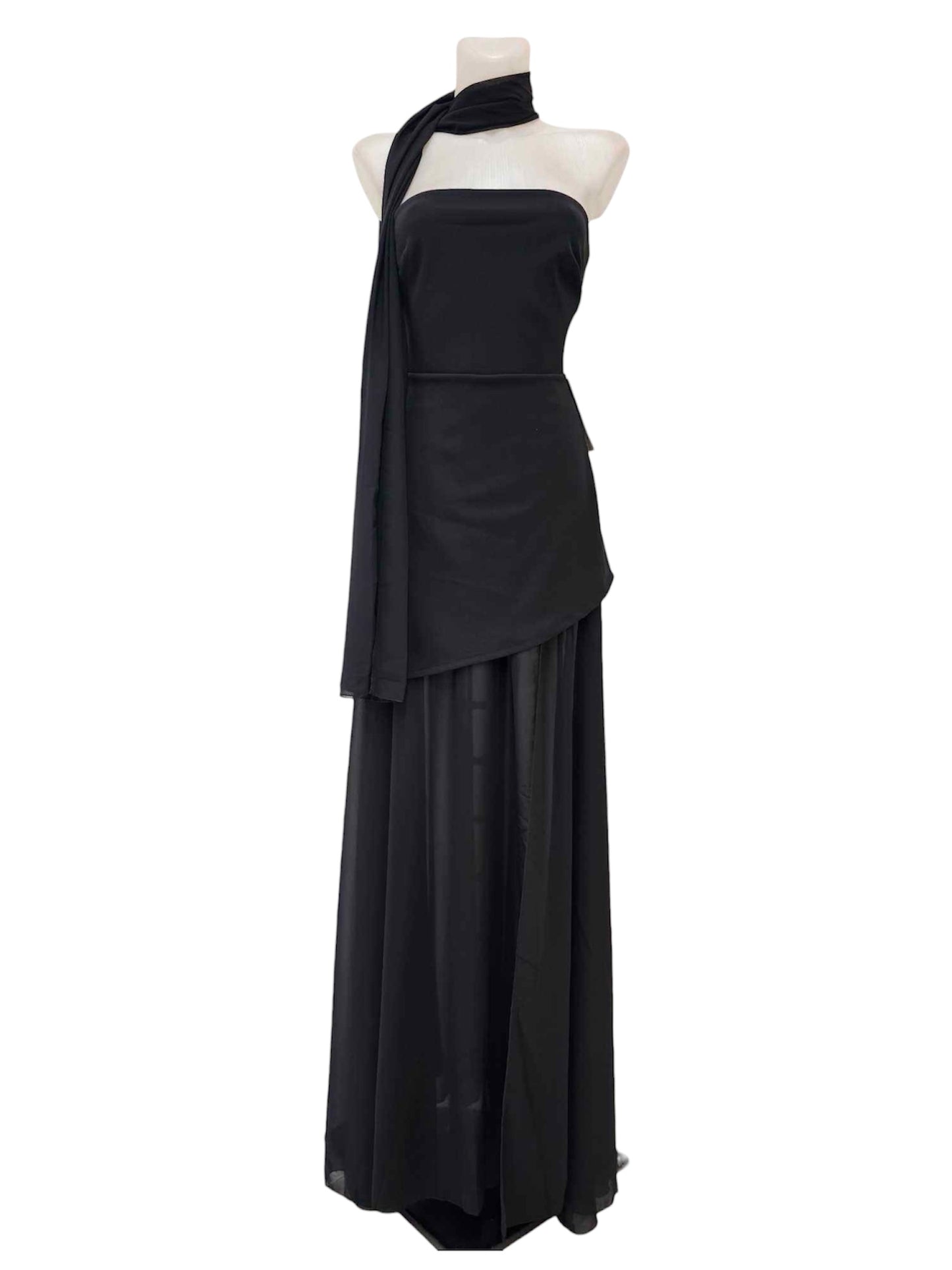 Vestido "Eclipse Nocturno" Maxi Strapless Envolvente