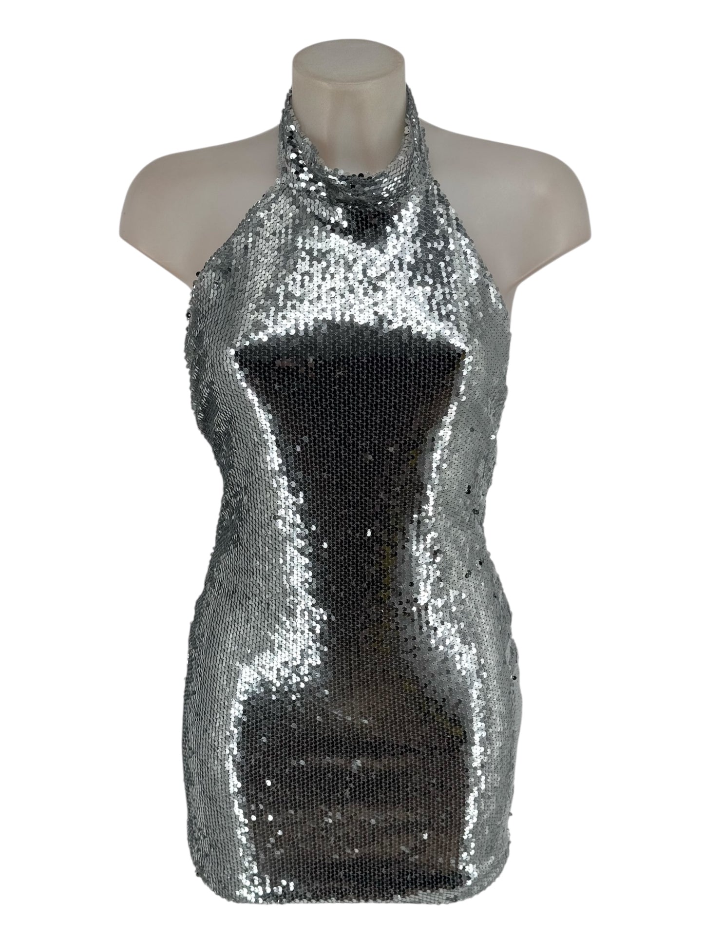 Vestido Mónaco Halter Lentejuelas